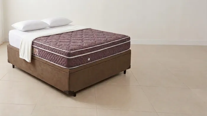Conjunto box baú e colchão casal molas ensacadas