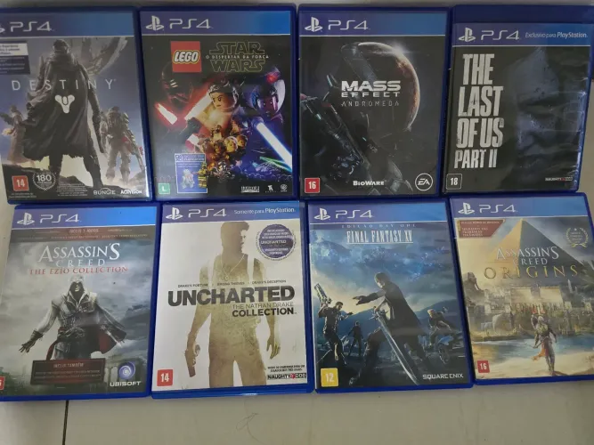 Lote de jogos playstation 4 8 jogos