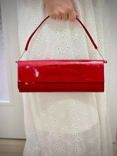 Bolsa de Festa Vermelha com Strass