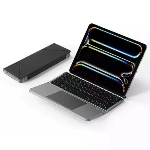 Teclado Dobrável Touchpad C/ Suporte P/ Ipads e Tablets Samsung Galaxy