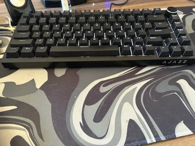 Teclado Gamer Ajazz AK820 RGB white com fil