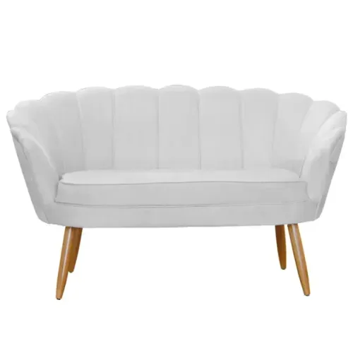 Sofá/Namoradeira Pétala em courino branco