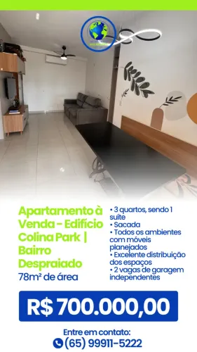 Apartamento à Venda - Edifício Colina Park | Bairro Despraiado