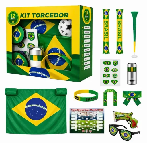 Kit torcedor Brasil 