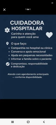 Cuidadora hospitalar