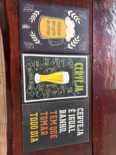 Kit 3 placas decorativas para área gourmet 