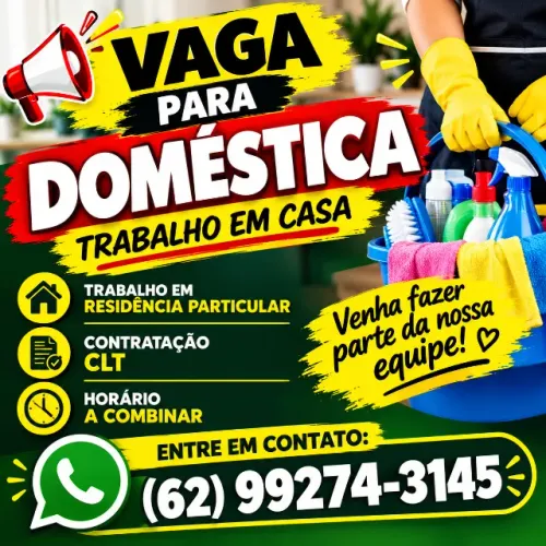 VAGA PARA DOMÉSTICA EM VELEIROS