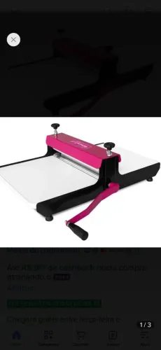 Maquina manual de corte e vinco 40cm