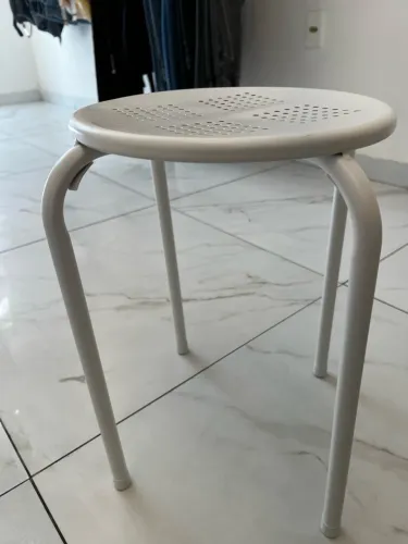 Banco ferro branco
