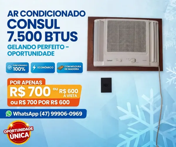 Ar-condicionado da consul 7.500 btus