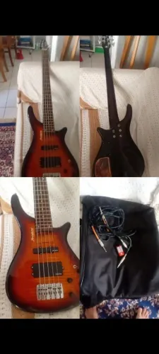 BAIXO 5 CORDAS STRINBERG + CASE E CABOS