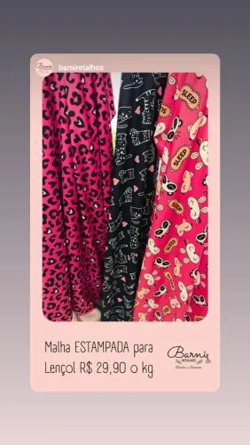 Saldo de malha, moletom, ribana, cotton estampado no rolo