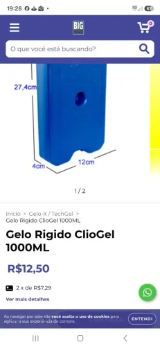 ClioGel Gelo Rígidos 1000ml - kit com 6