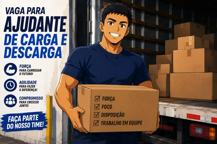 Vaga para ajudante de carga e descarga 