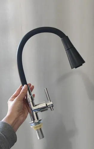 Torneira Gourmet Flexível Para Cozinha - Bica Móvel 50cm