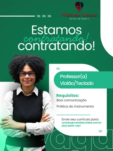 Contrata-se Professor/Instrutor Teclado e/ou Violão (NOTURNO)