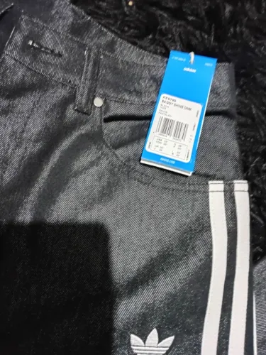 calca adidas baggy shine pantolona preta 