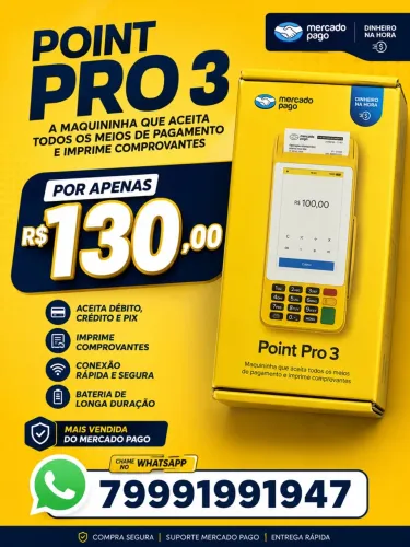 Máquina de cartão mercado pago