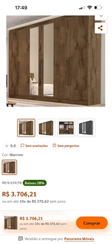 Vendo guarda-roupa em excelente estado