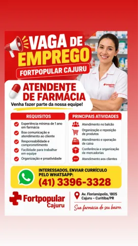 Atendente farmácia