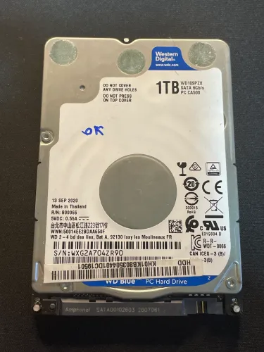 HD 1TB WD blue funcionando perfeitamente