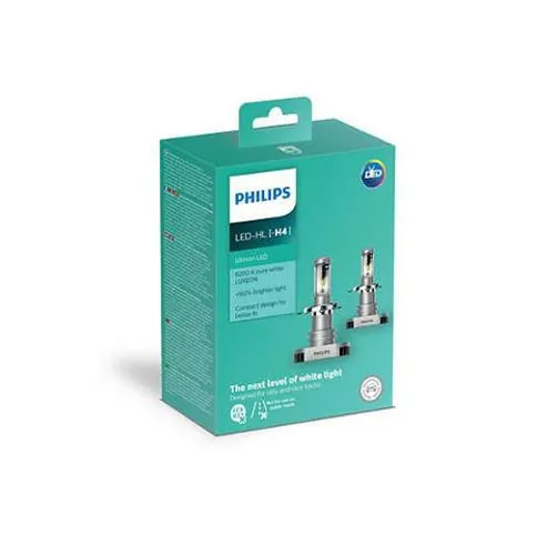Par Lâmpada Philips Ultinon Led-hl H4 6200k +160%