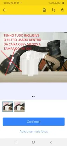 Caixa do filtro de ar do tempra fiat completa, menos a mufla do tbi