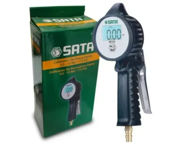Medidor Calibrador de Pneus Digital Pistola - Sata St98103sc