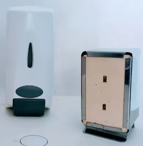 Porta guardanapo e porta sabonete líquido