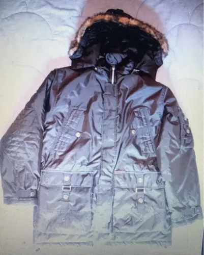 Casaco de nylon acolchoado com capuz feminino XXL bem quente