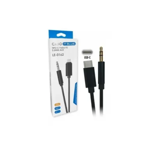 (NOVO) Cabo TipoC Para P2 Auxiliar It.Blue LE-0162
