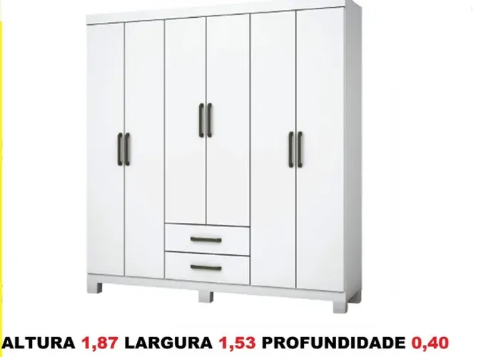 Guarda roupa casal 6portas 2gavetas