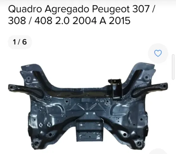 Agregado quadro Peugeot 307 308 408 2.0 2004 a 2015 usado