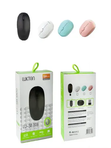 Mouse sem fio LUKTON LU-SB 006 - 1600 DPI - Preto