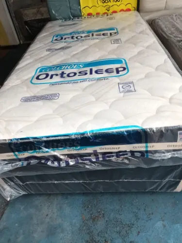 Solteirão Colchão Ortosleep - Novo com Box