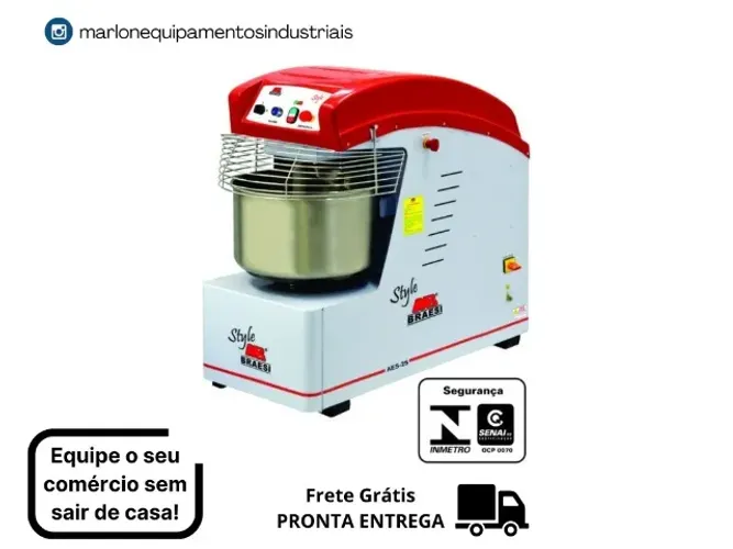 Amassadeira Espiral 25kg Braesi Monofasica