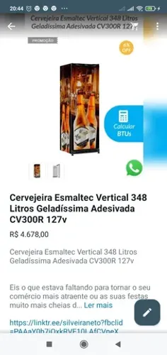 CERVEJEIRA ESMALTEC VERTICAL 348 LTS - CV300R 12V 