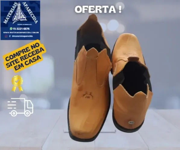 Bota Couro Festa Junina Caipira Trabalho - nova