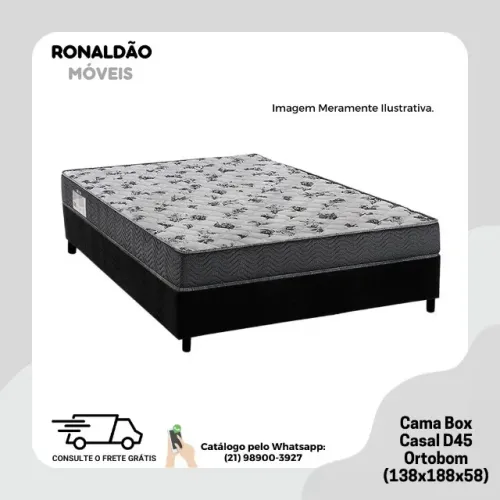 Cama Box Casal D45 Ortobom - Entrega Rápida!