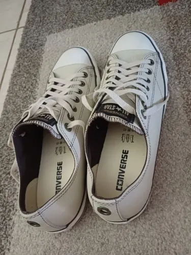 Tênis All Star converse couro branco  - 43