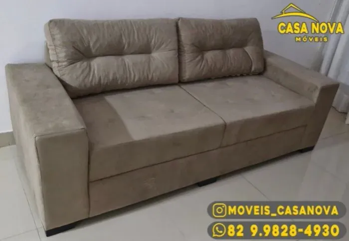 Sofá 4 lugares Casa Nova Móveis