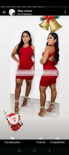 Vestido vermelho lindo curto tamanho único festa 