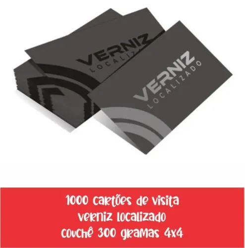 cartão com verniz localizado 