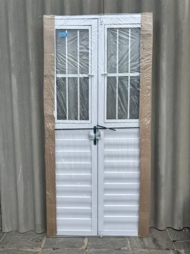 Porta Postigo 100x210 c/ 2 folhas  Aluminio Branco Entrega rápida 