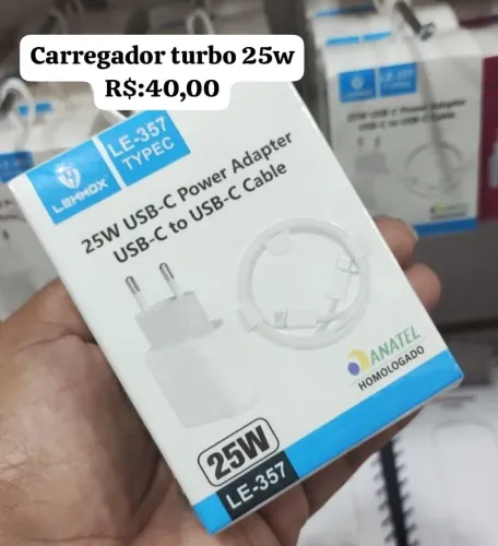 CARREGADOR TURBO 25W