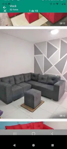 SOFÁ DE CANTO 6 LUGARES ENTREGA GRÁTIS