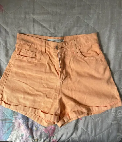 Shorts Jeans Laranja