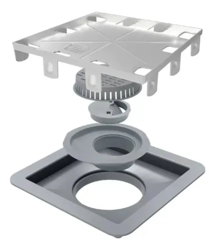 Ralo Linear 15x15 Square Tampa Oculta C/ Fecha Ralo 209 Elleve 