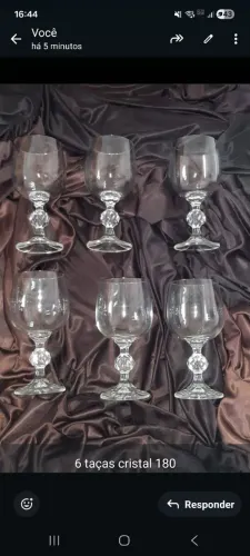 6 Taças cristal