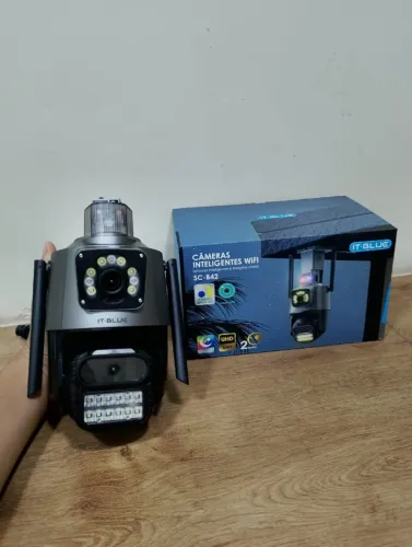 Câmera de Segurança SC-B42 com Sirene - Wi-Fi, Full HD e Alertas Inteligentes!